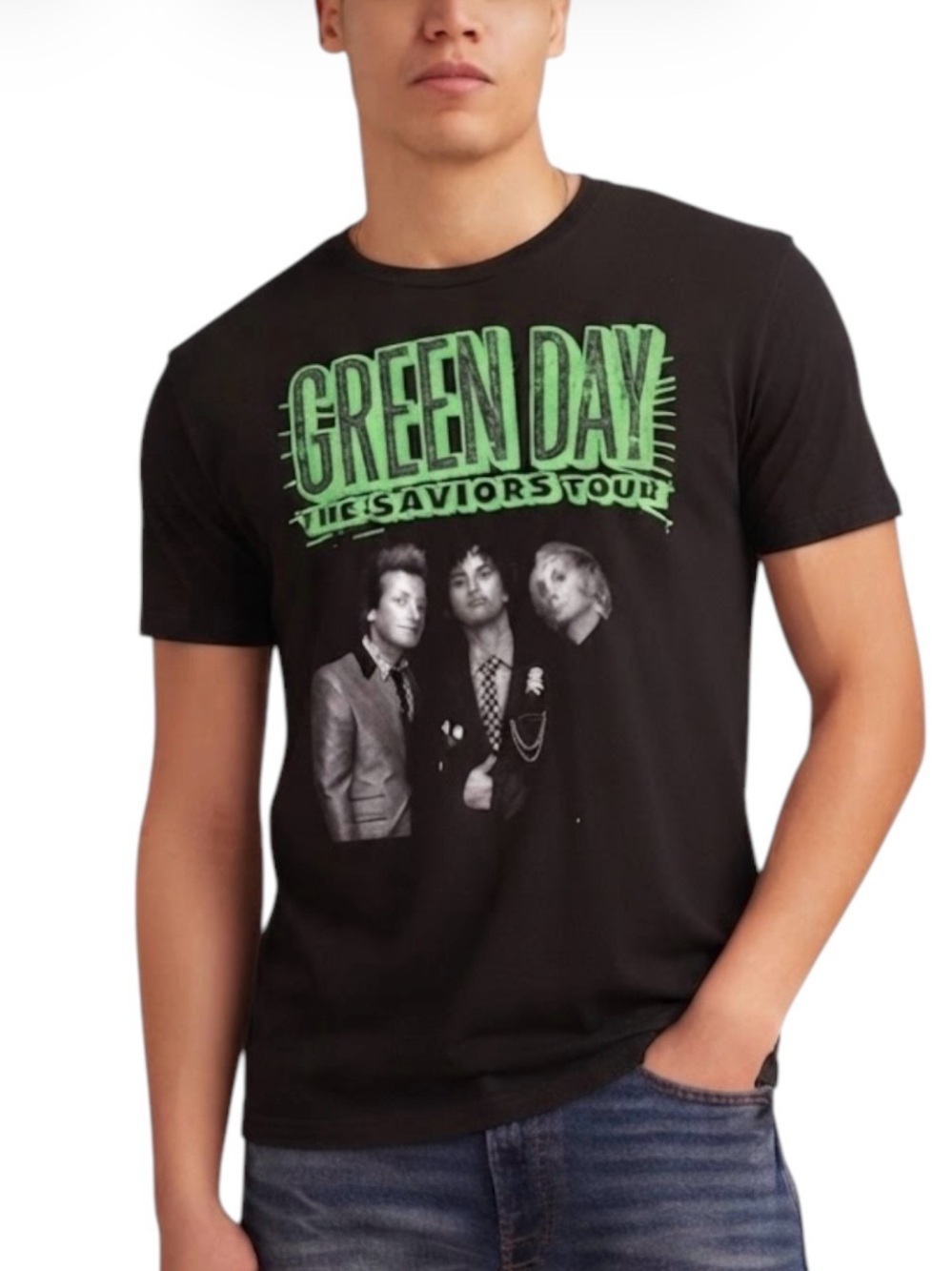 Green Day T-Shirt Official Band Tee Saviours Tour Concert